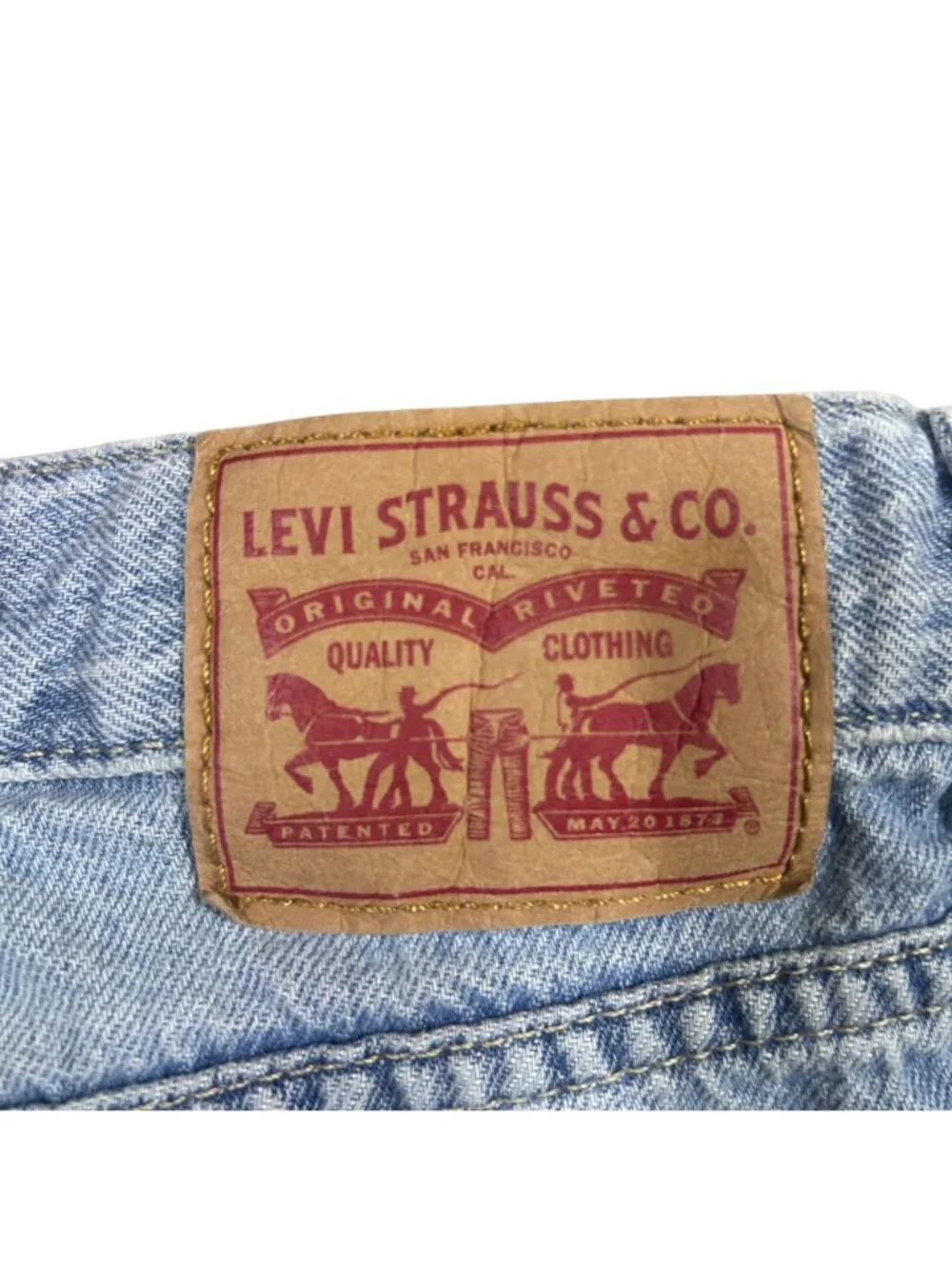 Levis High Waisted Straight Light Wash Jeans W32 L29 Cotton Hemp Blend EUC